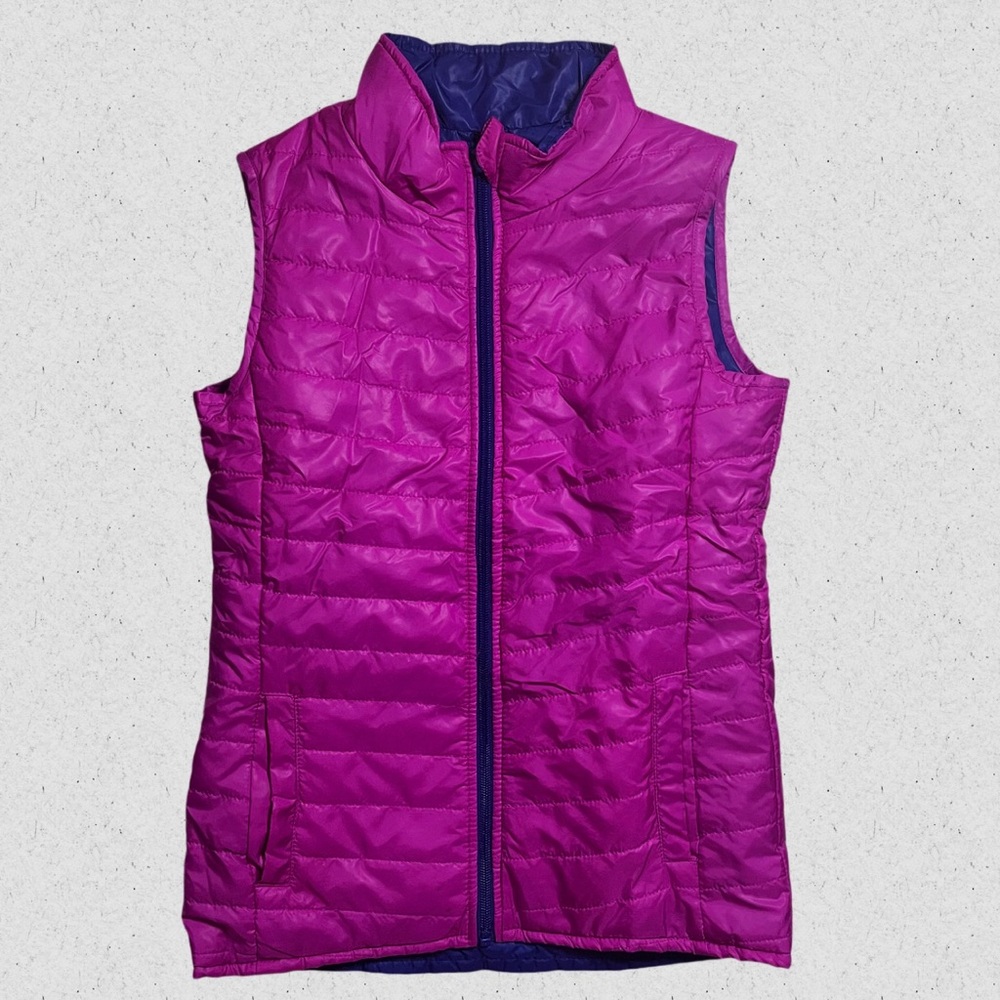 Reversible Fuschia Pink & Purple LAYER 8 Packable Insulated Vest S